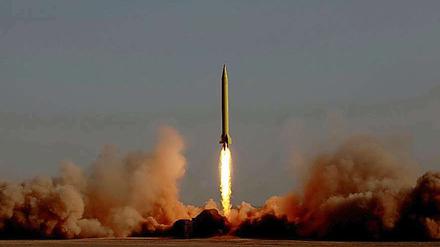 Eine Shahab-Rakete der iranischen Armee.