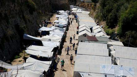 Ein Flüchtlingslager auf der griechischen Insel Chios. 