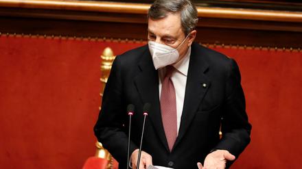 Mario Draghi, Ministerpräsident von Italien, hat die erste Vertrauensabstimmung im Parlament überstanden.