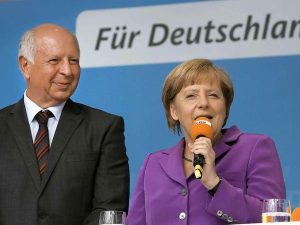 CDU-Politiker Eckhardt Rehberg, Parteifreundin Angela Merkel