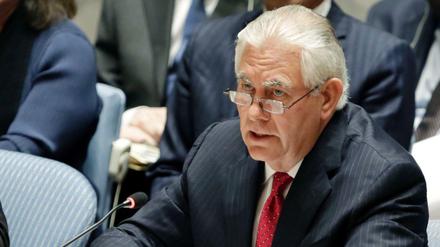 US-Außenminister Rex Tillerson am Freitag im Sicherheitsrat der Vereinten Nationen in New York.