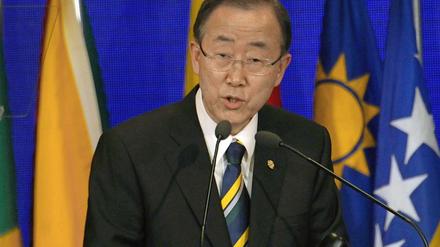 UN-Generalsekretär Ban Ki Moon beim Nachhaltigkeitsgipfel in Rio