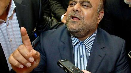 Rostam Ghasemi, der Ölminister des Iran bei einer Konferenz der OPEC in Wien