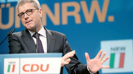 Neuwahlen - nicht unbedingt: NRW-CDU-Chef Norbert Röttgen auf dem Landesparteitag am Wochenende.