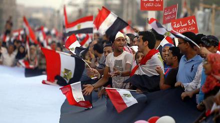 Mursi-Gegner bei einer Demonstration in Kairo. 