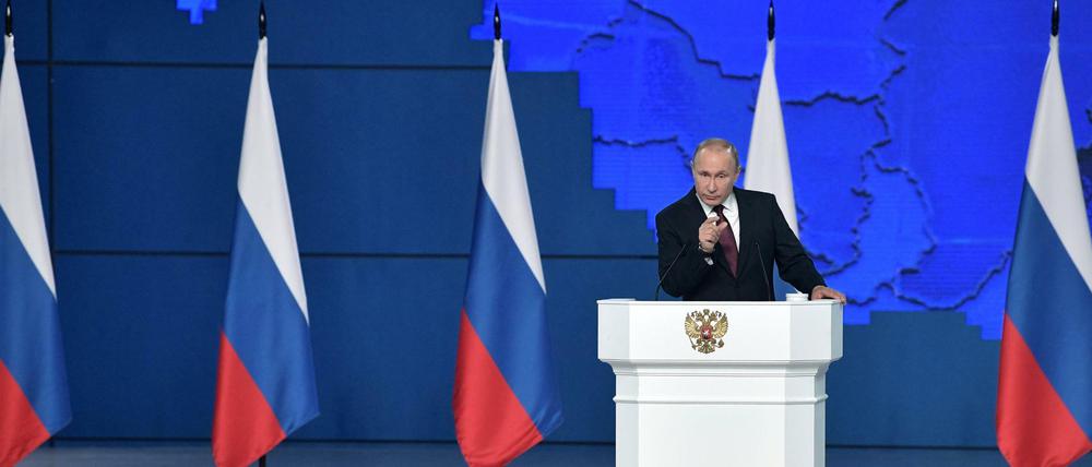 Der russische Präsident Wladimir Putin hielt eine Rede an die Nation. 