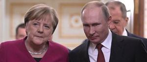Merkel und Putin am vergangenen Samstag in Moskau.