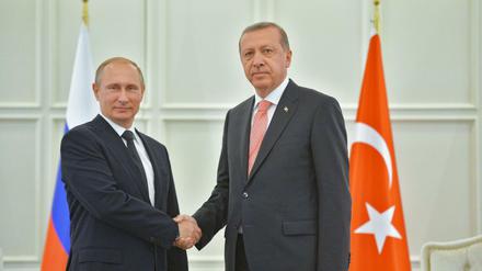 Putin (l.) und Erdogan (Archivfoto) haben einen Waffendeal abgeschlossen, der im Westen nicht gut ankommt.