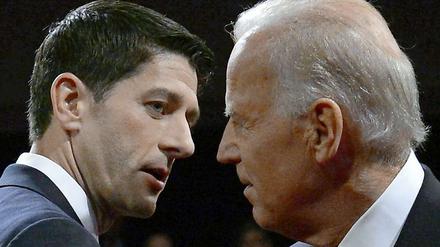 Heftiger Schlagabtausch: Der Republikaner Paul Ryan und US-Vizepräsident Joe Biden beim TV-Duell