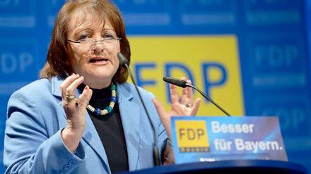 Sabine Leutheusser-Schnarrenberger wurde mit nur 77 Prozent der Stimmen als bayerische Landesvorsitzende bestätigt. Vor zwei Jahren hatte sie noch knapp 91 Prozent bekommen.
