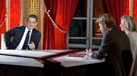 Nur drei Monate vor der Wahl: In einem Fernsehinterview kündigte Sarkozy an, eine Finanztransaktionssteuer einzuführen.
