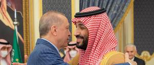 Erdogan knüpft wieder Bande zum starken Mann des saudischen Königreichs: Kronprinz Mohammed bin Salman.