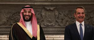 Der saudische Kronprinz bin Salman hat gut lachen in Athen: Seine Ächtung durch den Westen ist beendet.