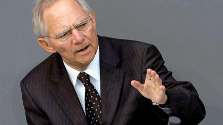 Bundesfinanzminister Wolfgang Schäuble warb im Deutschen Bundestag für das zweite Griechenland-Hilfspaket.