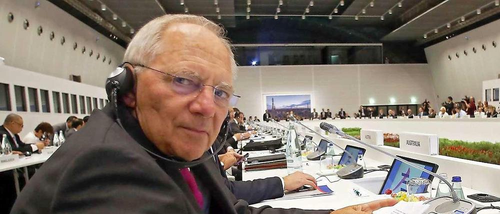 Wolfgang Schäuble ist am Samstag beim G-20-Treffen.