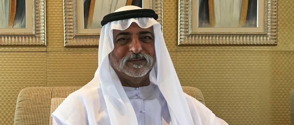 Der Toleranzminister der Vereinigten Arabischen Emirate, Scheich Nahjan bin Mubarak Al Nahjan, in einem Palast in Abu Dhabi.