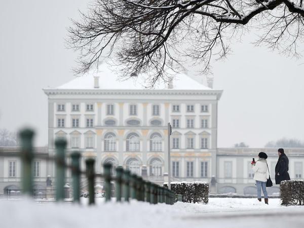 Winter am Schloss Nymphenburg in München