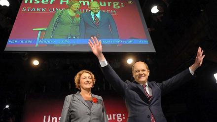 Schnell war klar, dass es für Olaf Scholz und die SPD für die absolute Mehrheit reichen würde.