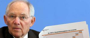 Alles im Plus, alles meins: Bundesfinanzminister Wolfgang Schäuble (CDU).