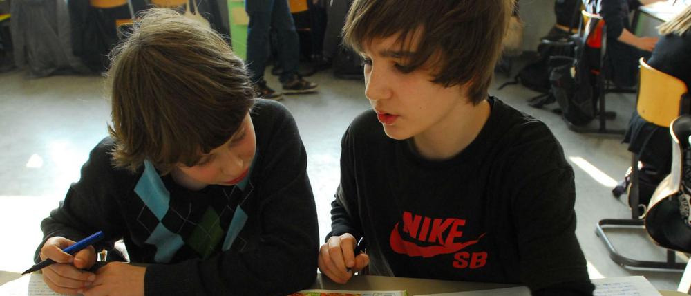 Schüler an einer Berliner Schule.