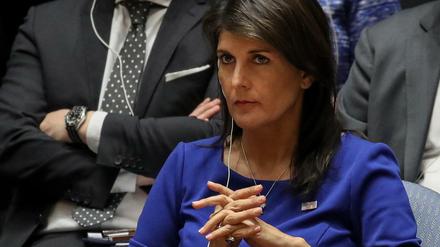 Die UN-Botschafterin der USA, Nikky Haley hat neue Sanktionen der USA gegen Russland angekündigt.