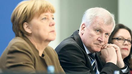 Bundeskanzlerin Angela Merkel (CDU), der CSU-Vorsitzende Horst Seehofer und SPD-Chefin Andrea Nahles.