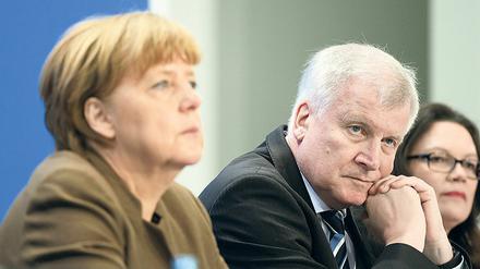 Bleiben sie zusammen? Angela Merkel (CDU), Horst Seehofer (CSU) und Andrea Nahles (SPD) 