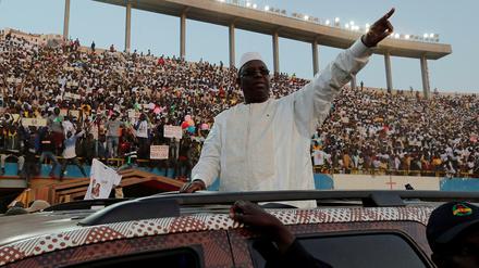 Senegals Präsident Macky Sall im Wahlkampf in Dakar
