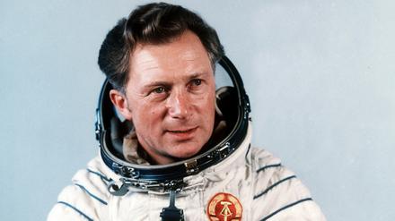 Kosmonaut Sigmund Jähn, aufgenommen 1978b nach seinem erfolgreichen Flug 
