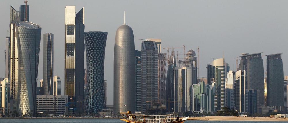 Hochhäuser der Skyline von Doha, Katar.