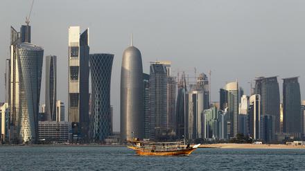 Hochhäuser der Skyline von Doha, Katar.