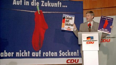 Historisches Vorbild für NRW? Mit der umstrittenen "Rote-Socken"-Kampagne machte die CDU im Bundestagswahlkampf 1994 Front gegen eine Koalition aus SPD und PDS. 