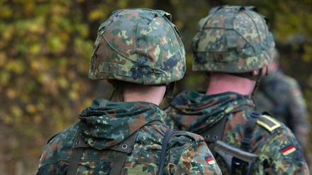 Bundeswehr-Soldaten bei einer Übung.