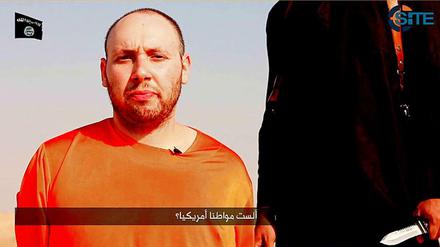 Ein Ausschnitt aus dem Enthauptungsvideo zeigt den US-Journalisten Steven Sotloff vor seiner Hinrichtung.