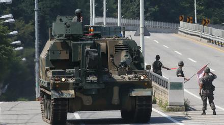 Militärs aus USA und Südkorea bei einer Militärübung in Südkorea. Nordkorea gefällt das gar nicht. 