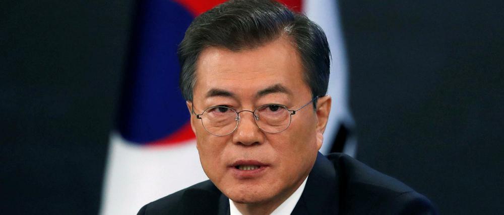 Südkoreas Präsident Moon Jae In hofft auch auf politische Entspannung mit Nordkorea.