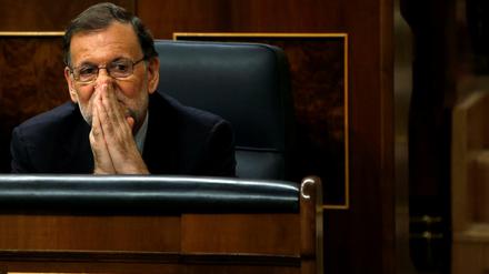 Der geschäftsführende Ministerpräsident Mariano Rajoy im Parlament in Madrid.