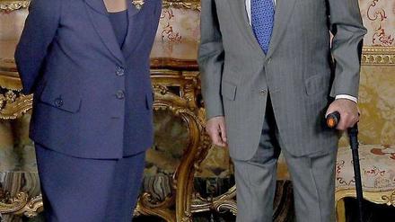 Spaniens König Juan Carlos mit Brasiliens Präsidentin Dilma Rousseff