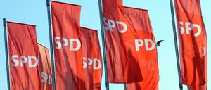 SPD-Flaggen.