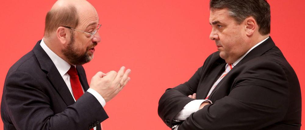 Offziell ringen Martin Schulz und Sigmar Gabriel nicht um die Spitzenkandidatur.