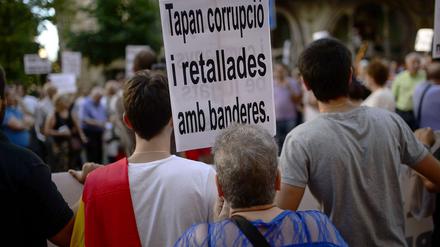 Proteste gegen korrupte Politiker in Spanien.