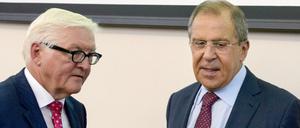 Der deutsche Außenminister Frank-Walter Steinmeier und Russlands Außenminister Sergej Lawrow am 15. August 2016.