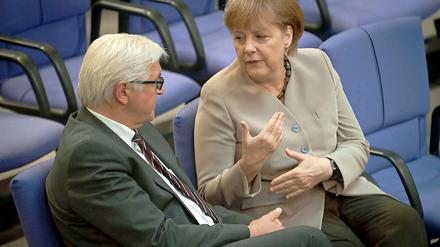 Bald wieder gemeinsam? Frank-Walter Steinmeier und Angela Merkel.