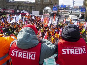 Gewerkschaftsprotest in Hamburg im März 2023.