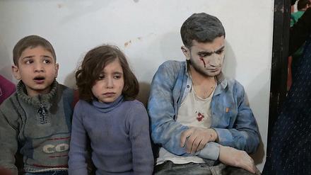 Kinder in einem Krankenhaus in Syrien. 
