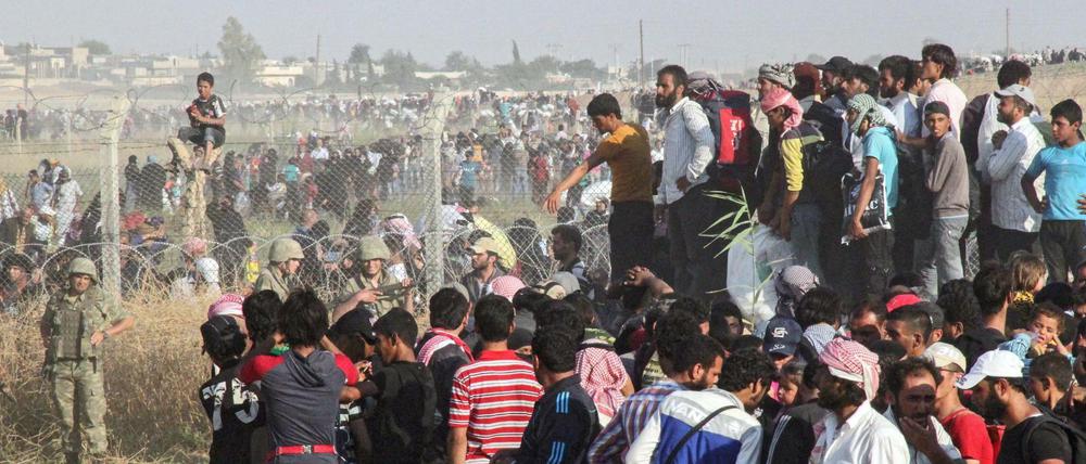 Flüchtlinge an der syrisch-türkischen Grenze