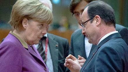 Uneins in der Syrienpolitik: Die deutsche Kanzlerin Angela Merkel und Frankreichs Präsident Francois Hollande