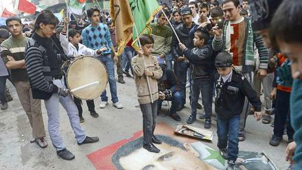 Proteste gegen den syrischen Präsidenten Baschar al-Assad im November 2012