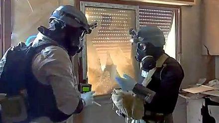 Waffeninspektoren in Syrien. Im August vergangenen Jahres hatte es einen Giftgasangriff in Damaskus gegeben.