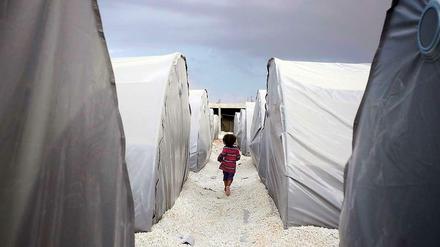 Ein syrisches Flüchtlingskind in einem türkischen Auffanglager.